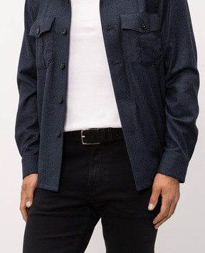 Kiton Чорний замшевий ремінь USCA006N00108