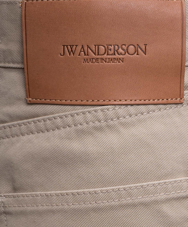 JW Anderson Бежевые джинсы с логотипом патча DT0124PG1933 изображение 5