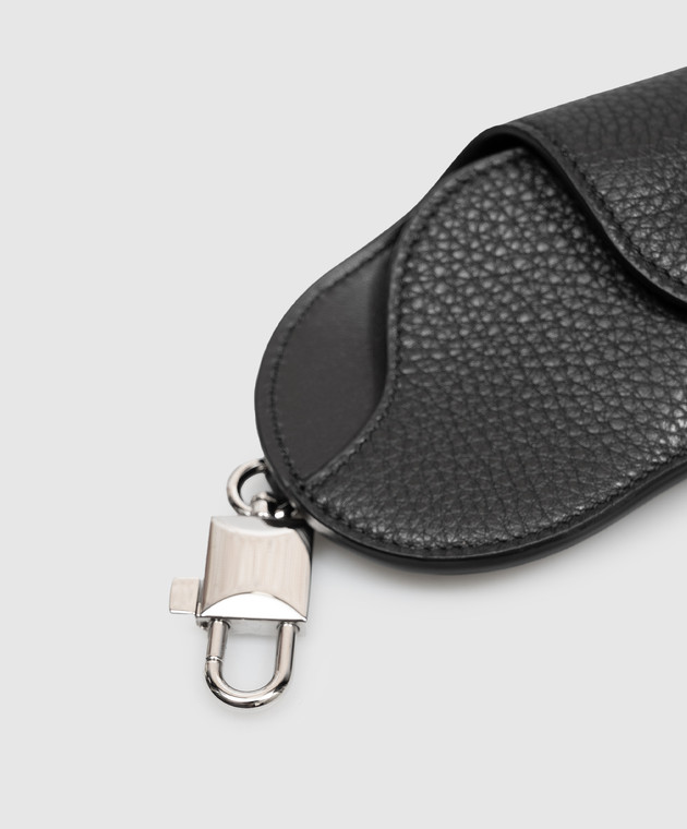 Dolce&Gabbana Черный кожаный футляр для очков BP3477A0370 изображение 3