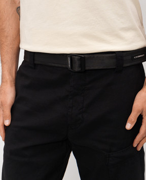 C.P. Company Чорний ремінь з нашивкою логотипа MAC269A110243A