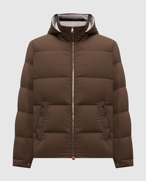 Kiton Коричневий пуховик UW2467V0427L