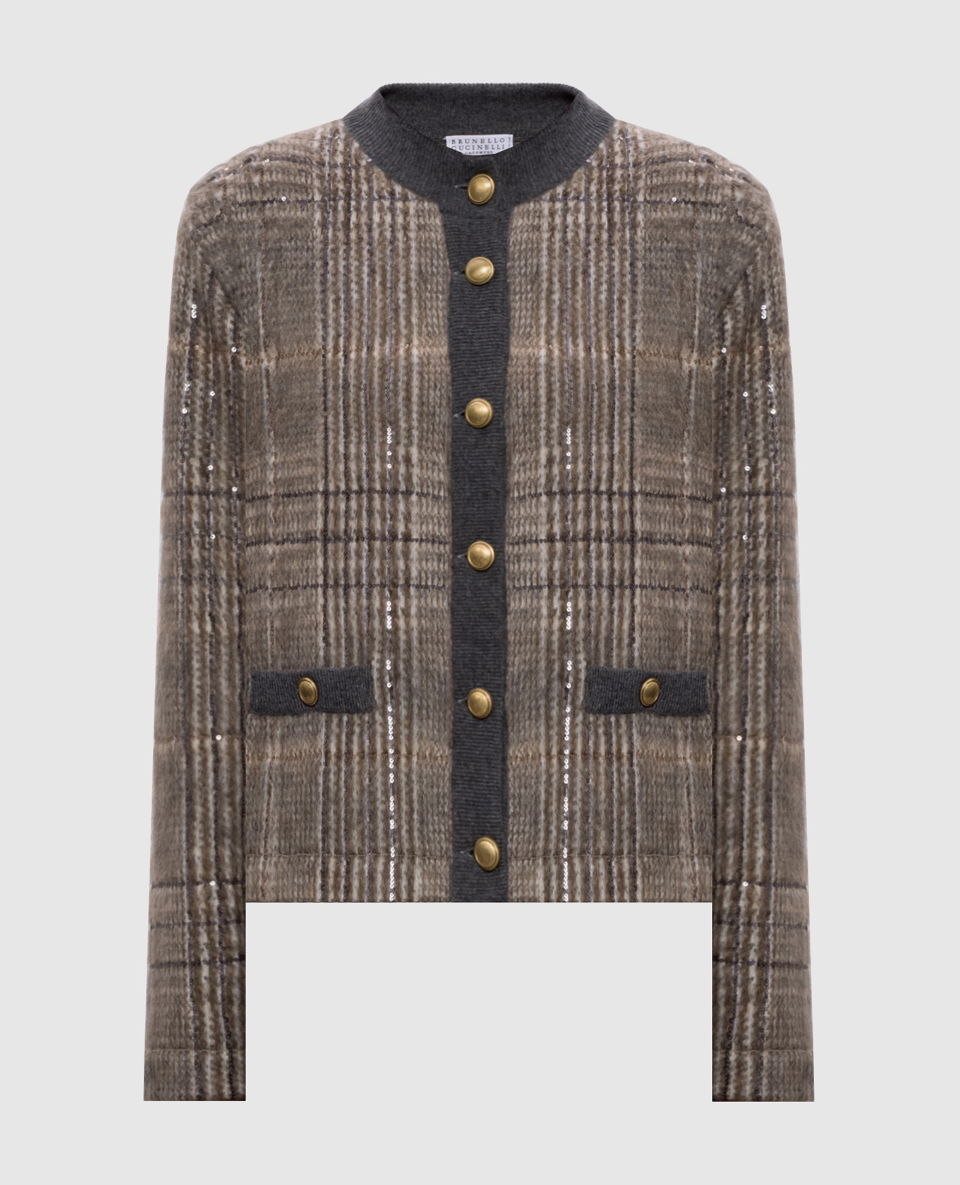 

Коричневый кардиган с мохером, шерстью и кашемиром, Кардиганы