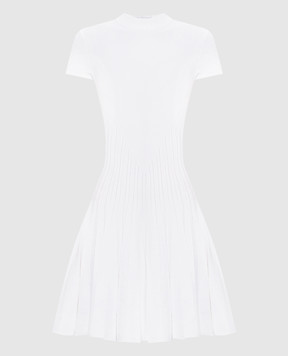 Balmain Белое платье с пайетками HF1R7510KK04