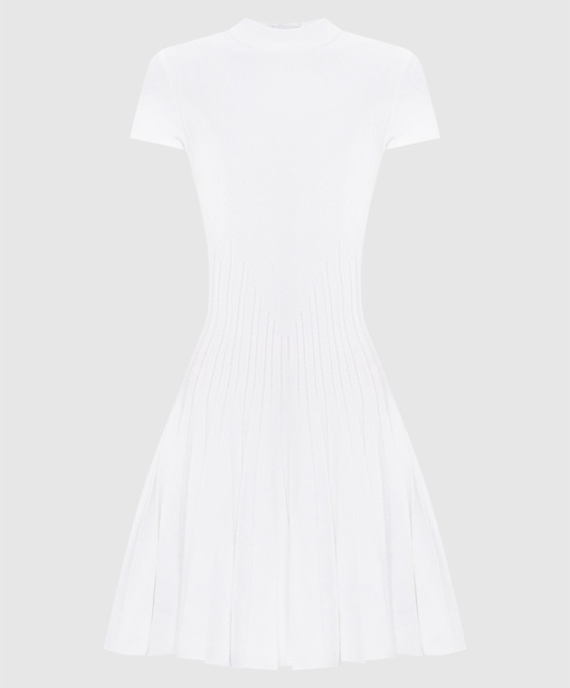Balmain Біла сукня з паєтками HF1R7510KK04