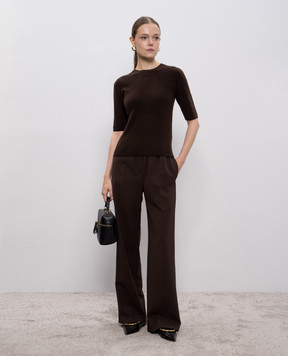 Allude Коричневий топ з вовни та кашеміру 25517722