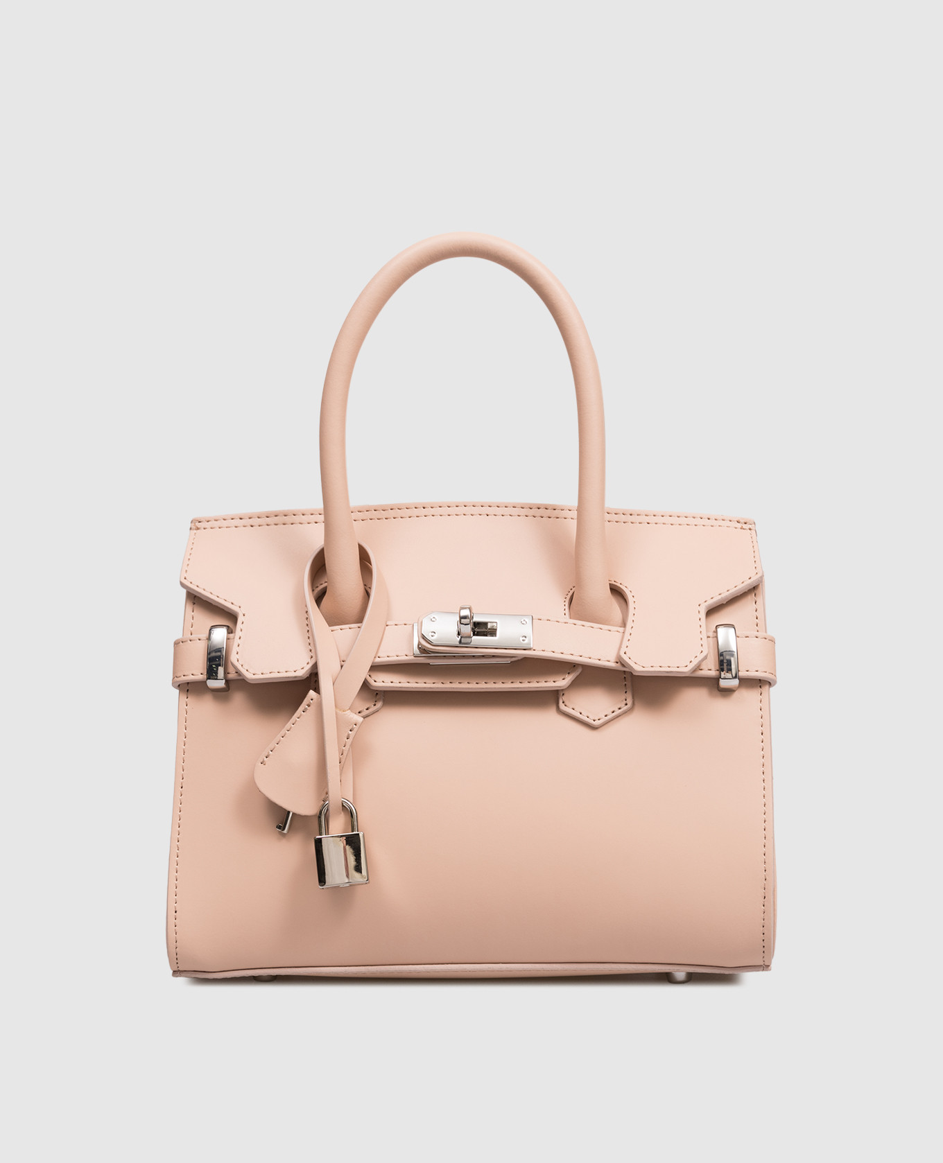 Бежевая кожаная сумка-сетчел Ruga