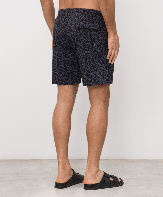 Stefano Ricci Чорні шорти для плавання в принт M6B6200070B65405 зображення 3