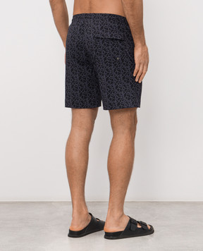 Stefano Ricci Чорні шорти для плавання в принт M6B6200070B65405