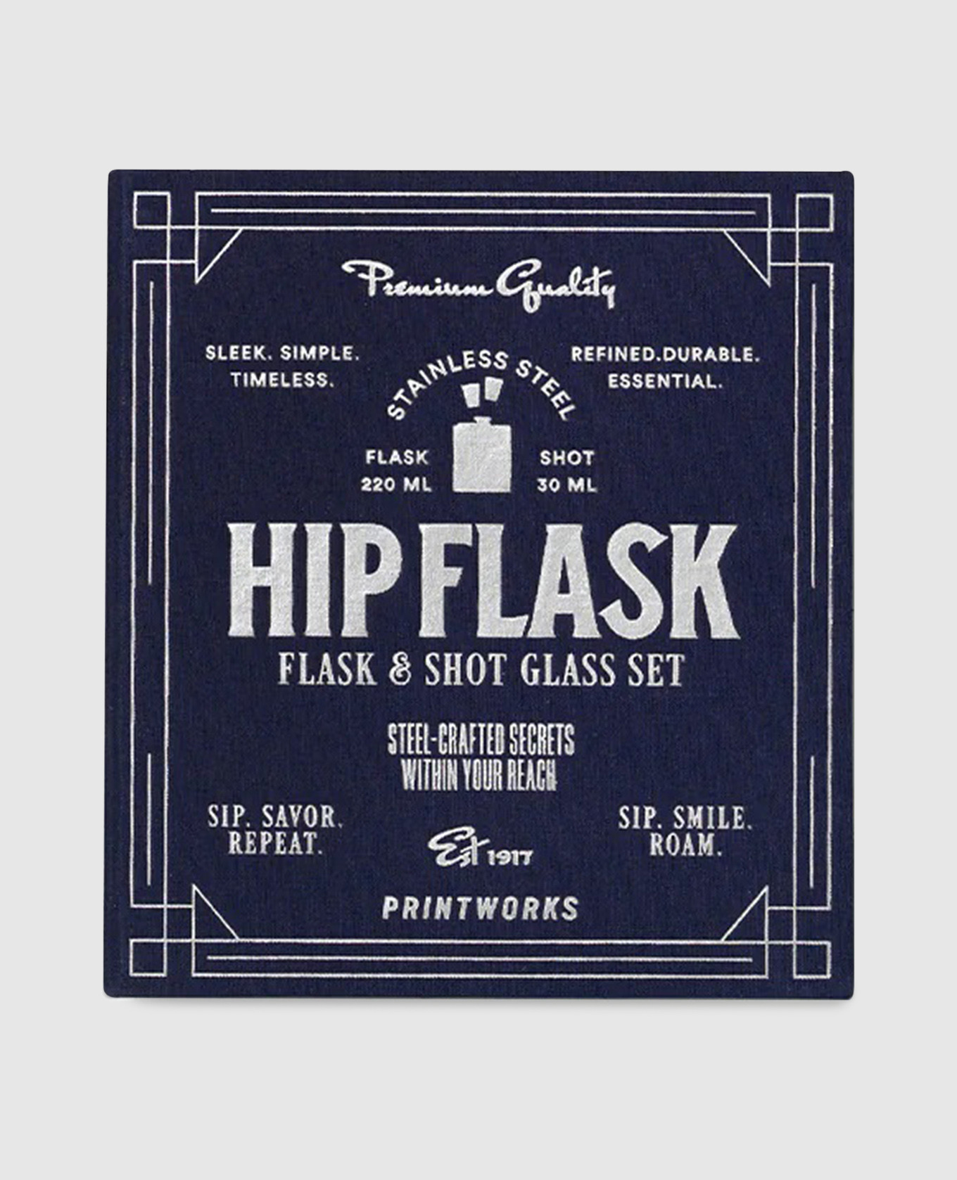 

Набор из фляги и рюмок, Серебристый, Аксессуары для кухни