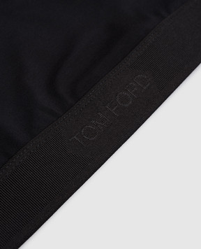 Tom Ford Черный топ с узором логотипа BRJ016JEX166