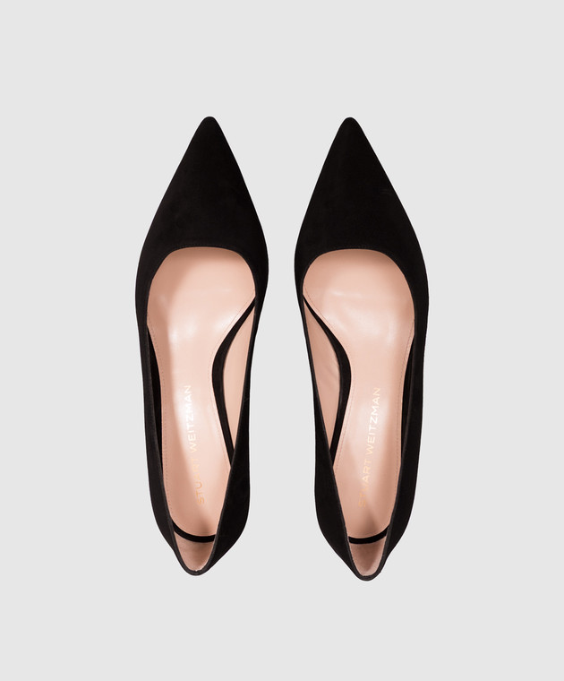 Stuart Weitzman Чорні замшеві туфлі SO391 зображення 4