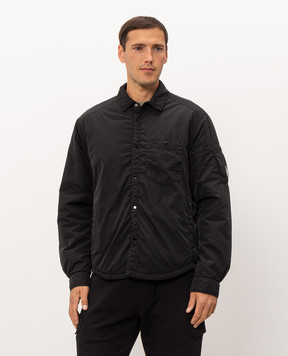 C.P. Company Черная куртка с логотипом патча MOS023A005904G