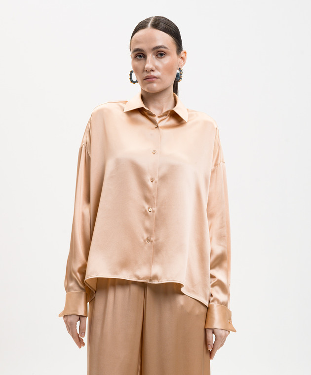 Ermanno Scervino Бежева блуза із шовку D482K772NXE зображення 3