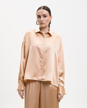 Ermanno Scervino Бежева блуза із шовку D482K772NXE