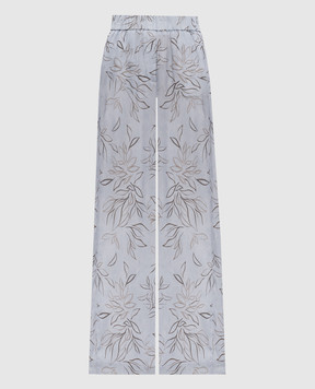 Peserico Блакитні палаццо в квітковий принт A0405204742