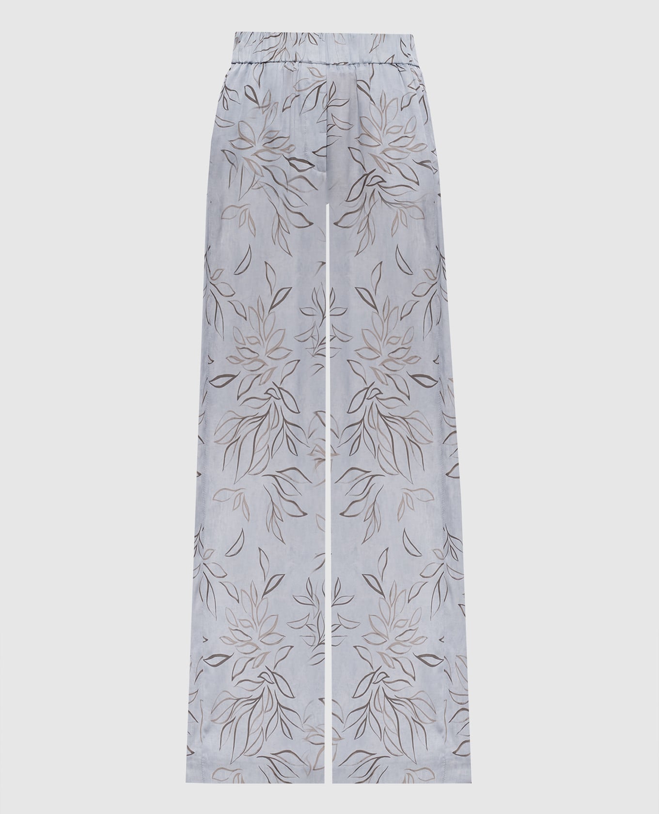 Голубые палаццо в цветочный принт