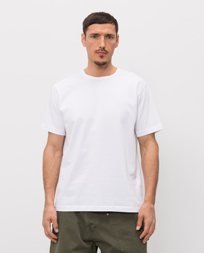 JW Anderson Біла футболка з вишивкою монограми JT0331PG1937