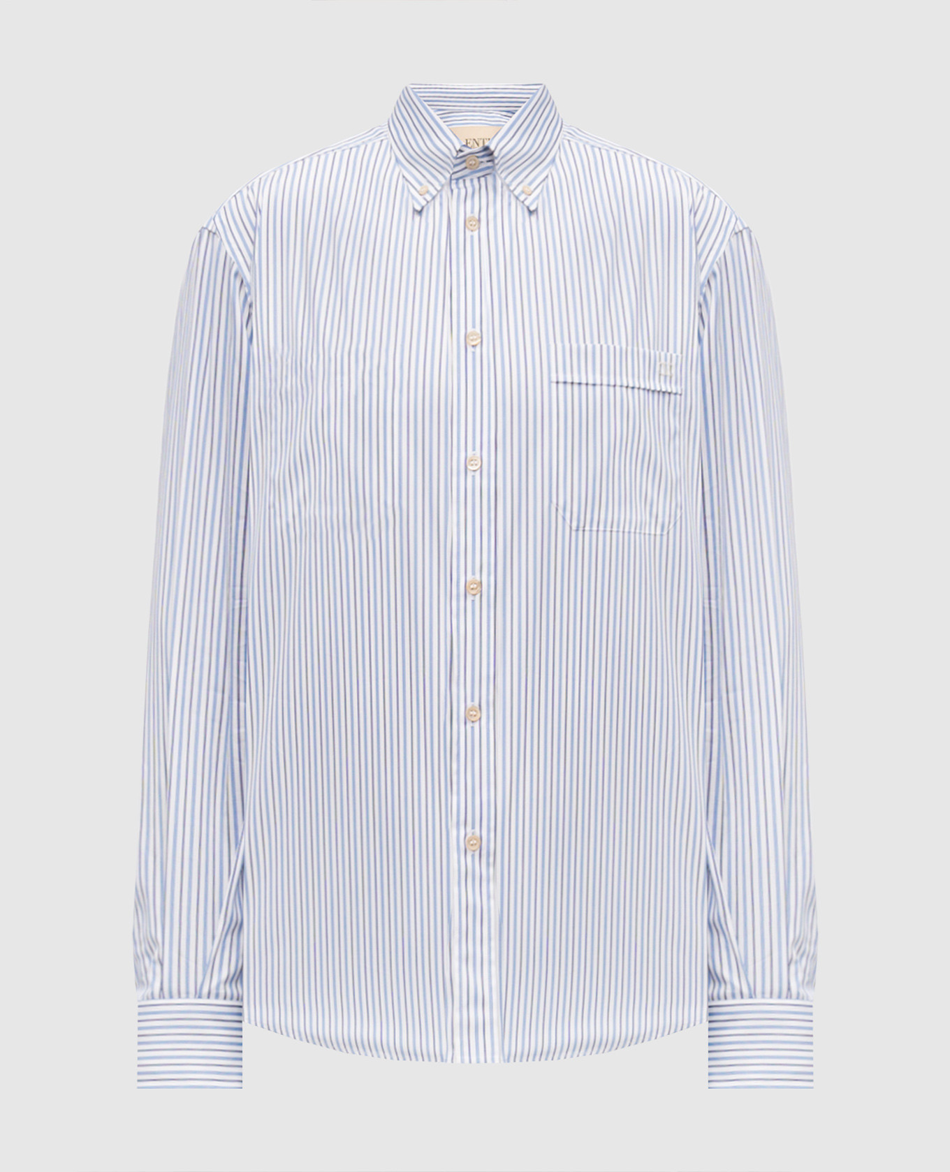 

Белая рубашка в полоску с эмблемой, Белый, Рубашки