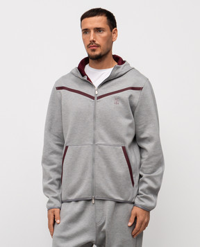 Brunello Cucinelli Серая спортивная куртка MM8433376G