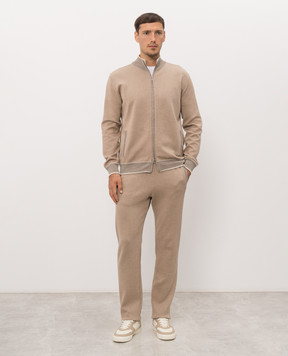 Bertolo Cashmere Бежевый спортивный костюм с эмблемой 9020870019659020880019