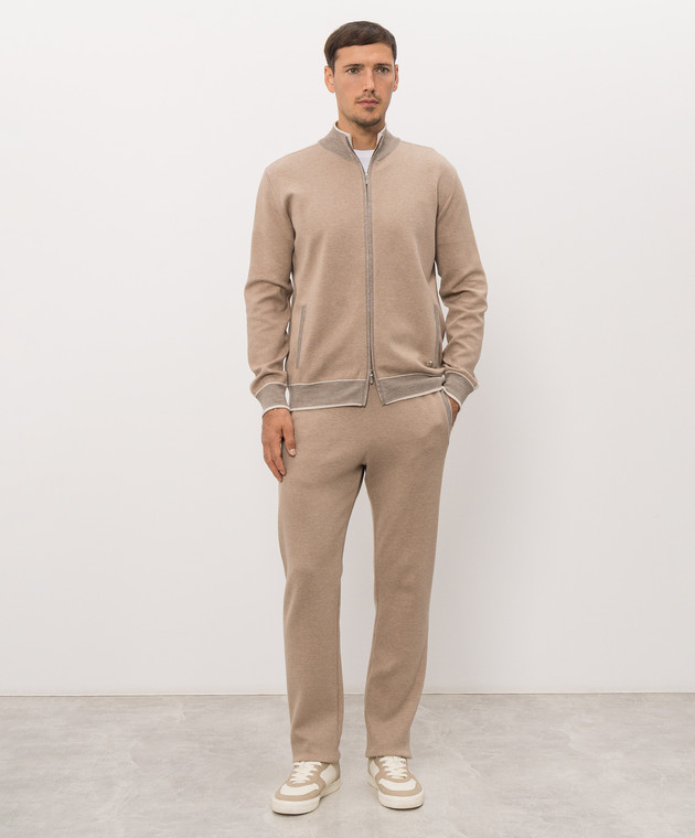 Bertolo Cashmere Бежевый спортивный костюм с эмблемой 9020870019659020880019 изображение 2