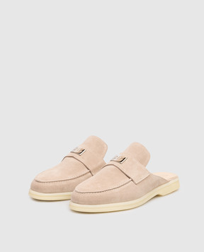 Babe Pay Pls Бежеві замшеві мюлі 231108ZA