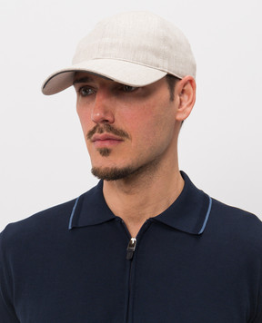 Sease Серая кепка из льна AC044TN078