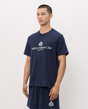 Sporty & Rich Синяя футболка H&W Crest TO119710241BL106