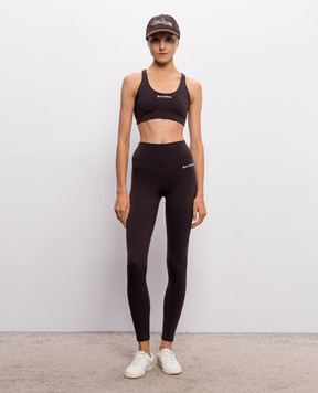 Sporty & Rich Коричневый спортивный топ Serif TO003711300BR29