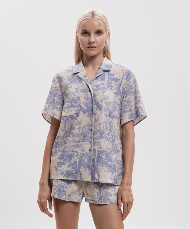 Off-White Рубашка City Nature с льном 2FA00667T изображение 3