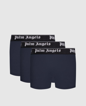 Palm Angels Набор синих трусов с логотипом PLA1UMWTR04TR