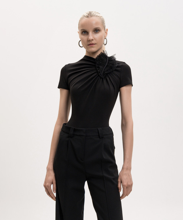 David Koma Черное боди с аппликацией SS26DK65BS изображение 3