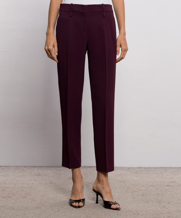Ermanno Scervino Бордові штани D496P310ILM зображення 3