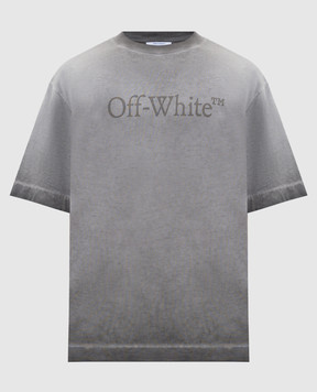Off-White Сіра футболка з принтом логотипа 44MAA120F5J00Q