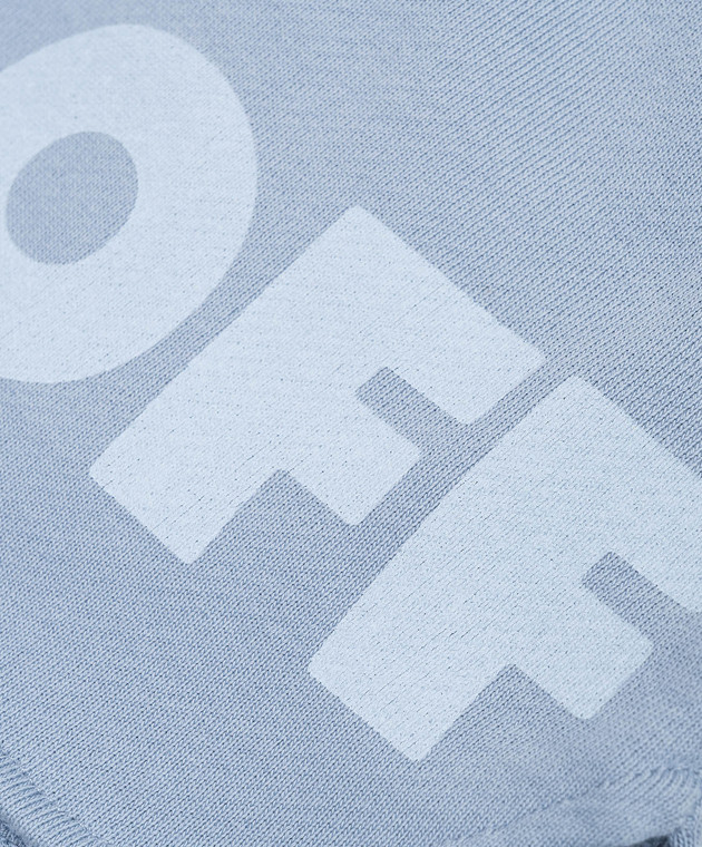 Off-White Дитячі блакитні шорти з принтом Off 44GCI001S26F001 зображення 3