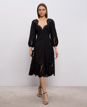 Charo Ruiz Чорна сукня міді Corbin 263615