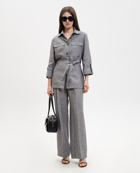 Peserico Сірі штани з льону P0433302629