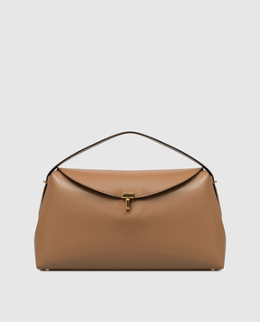 Toteme Коричнева шкіряна сумка T-lock 241WAL956LE0025