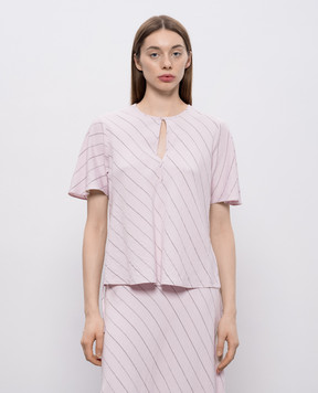 PROENZA SCHOULER Рожевий топ Tasha в смужку WL2614608BY367