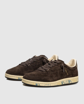 Premiata Коричневые замшевые кроссовки Bskt Clay BSKTCLAD8446