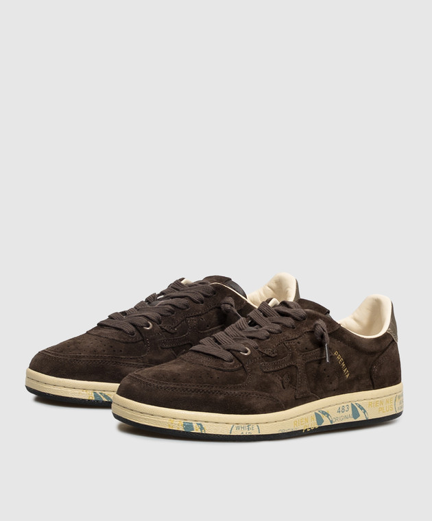 Premiata Коричневые замшевые кроссовки Bskt Clay BSKTCLAD8446 изображение 2
