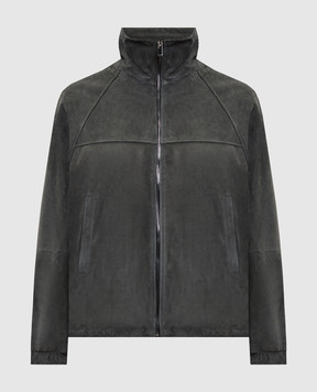Babe Pay Pls Серая замшевая куртка прямого кроя 2602SUEDE
