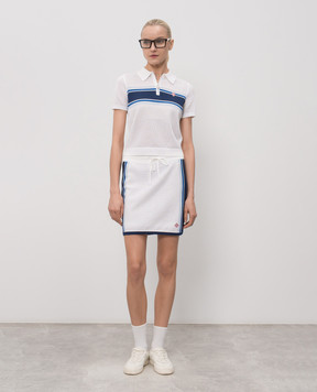 Casablanca Белое ажурное поло с шерстью WSS26KW126201