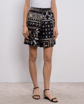 Momoni Чорні шорти Tumble із шовку MOST001MO01