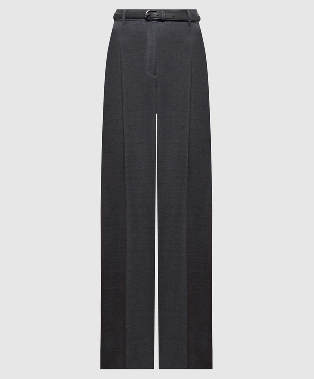 Max Mara Серые брюки LAGO из шерсти MSTLAGO