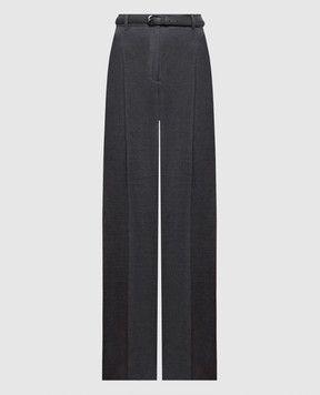 Max Mara Серые брюки LAGO из шерсти MSTLAGO
