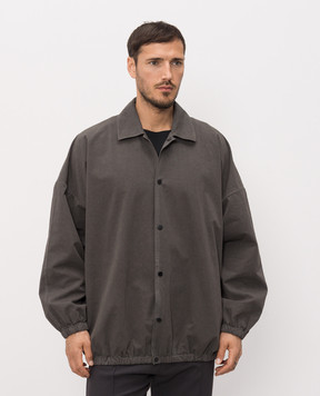 Fear of God Серая куртка с принтом логотипа FG9M64658BCG