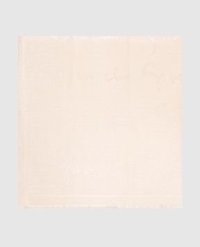 Givenchy Бежева хустка із шовку та вовни 710010158001