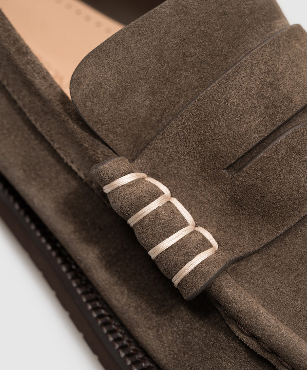 JW Anderson Коричневі замшеві лофери MO0005LA0415 зображення 5