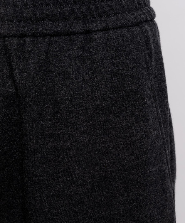 Brunello Cucinelli Серые спортивные брюки из кашемира MD913B2Z99 изображение 4